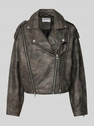 Jake*s Casual Jacke in Leder-Optik in Black, Gr&ouml;&szlig;e 40