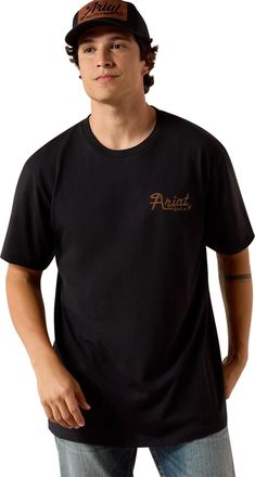 Ariat Mens Ariat Cowmooflage Classic Fit T-Shirt in Black, Size 2X-Large