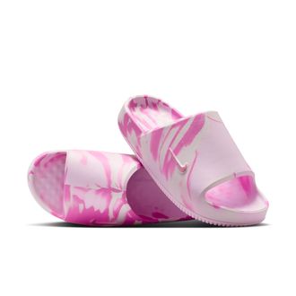 Nike Womens Calm 2.0 Marbled Slides in Pink | II7271-600