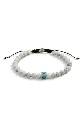 Degs & Sal Mens Venetian Lion Slider Bracelet in Turquoise/White at Nordstrom