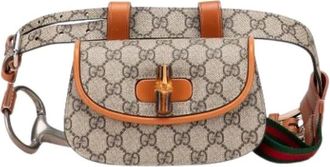 Gucci Pre-owned Belt Bags, female, Beige, Size: ONE SIZE Pre-owned Fabric Crossbody Belt Bag
