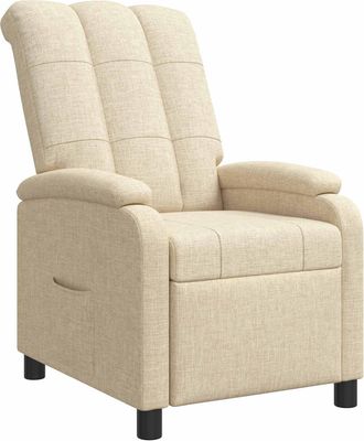 vidaXL Recliner Crema Tela Vidaxl