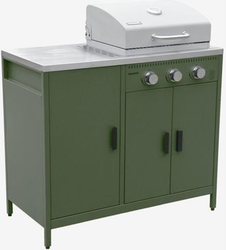 Sweeek Barbacoa De Gas Con 3 Quemadores, 3 Puertas Y Term&oacute;metro