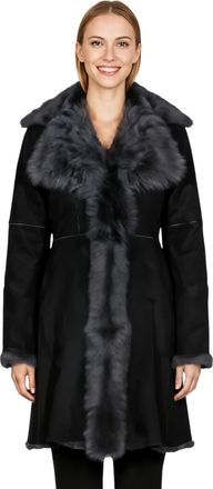 Infinity Leather Grijze Toscaanse schapensuède leren trenchcoat voor dames - Celeste