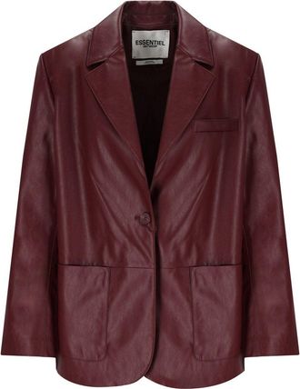 Essentiel Idrey Burgundy Single Breasted Blazer