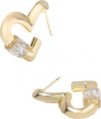 Kendra Scott Womens Emery Heart Hoop Earrings In Gold/white