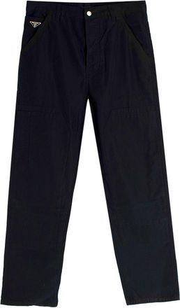 Prada Black and Navy Straight Leg Jeans Size 34