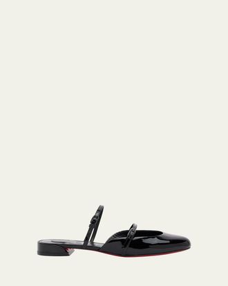 Christian Louboutin Jane Nina Patent Leather Mary Jane Mules