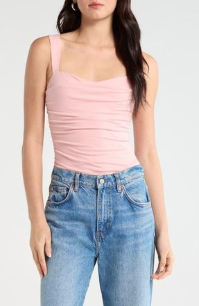 Reformation Trish Ruched Tank in Lotus at Nordstrom, Size X-Large