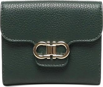 Ferragamo Portafoglio con placca Gancini - Verde
