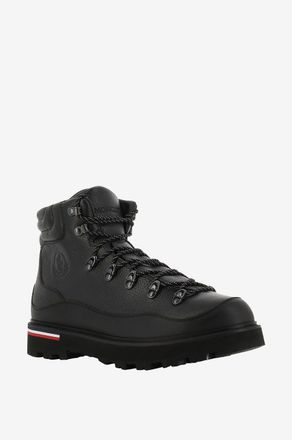 Moncler Schnürstiefeletten aus genarbtem und Glattleder Peka Trek