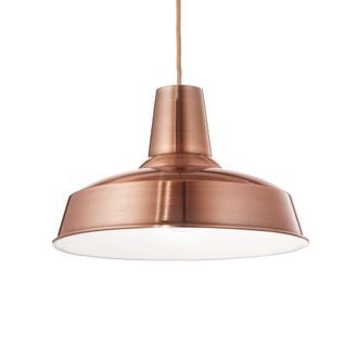 Netlighting Moby 1 Light Dome Ceiling Pendant Copper E27