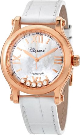 Chopard Happy Sport Automatic Diamond Ladies Watch 274893 5009 WH