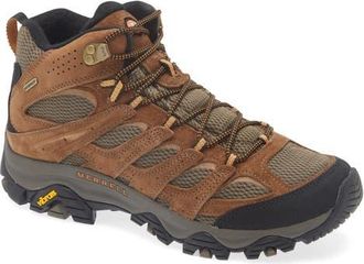 Merrell Moab 3 Mid Waterproof Hiking Shoe in Earth at Nordstrom, Size 10.5