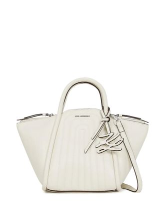 Karl Lagerfeld quilted handbag - women - Recycled Polyurethane/Polyurethane - One Size - White