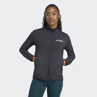ADIDAS TERREX Fleecejacke ADIDAS TERREX MULTI CLIMAWARM REISSVERSCHLUSS TECH FLEECE, Damen, Gr. XXL, schwarz, Obermaterial: 84% Polyester, 16% Elasthan, Jacken Flee