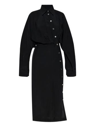 Sportmax button-fastening shirt dress - Black