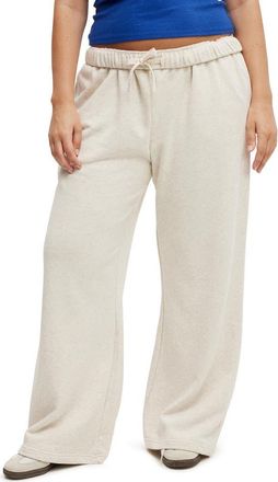 Cotton On Womens Wide Leg Sweatpant in Oatmeal Marle at Nordstrom, Size Xxx-Small