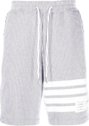 Thom Browne Gestreept Bermuda Shorts - Heren - Korte Broeken - Grijs - S - Katoen - Korte Broeken