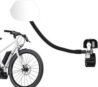 OEM 1 Accesorio Para Bicicleta 2 En 1 De Montaje Izquierdo Con Espejo Retrovisor Y Timbre De Bicicleta De Lat&oacute;n Transparente