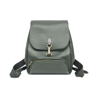Louis Vuitton Pre-owned Backpacks, female, Green, Size: ONE SIZE Pre-owned Leather Backpack with Flap Closure and Exterior Pocket