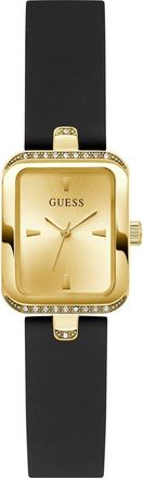 Guess Isla Tank Silicone Strap Watch, 22mm in Black at Nordstrom
