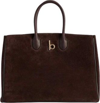 Burberry Brown Suede Rocking Horse Tote Size M