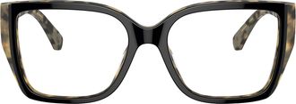 Michael Kors 0mk4115u Oversized Square Frame Eyeglasses with Tortoiseshell Finish