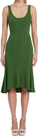 Amanda Uprichard Campania Midi Dress In Ferman In Ferman Green