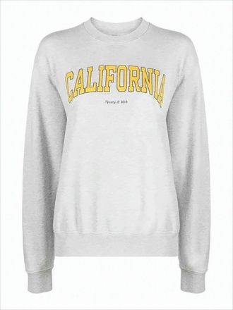 Sporty & Rich Long-Sleeve Sweatshirt With Bold California Graphic