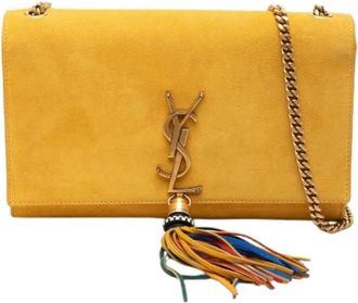 Saint Laurent Pre-owned Kate Suede Crossbody Bag - - Pre-owned - Donna - Giallo - ONE SIZE