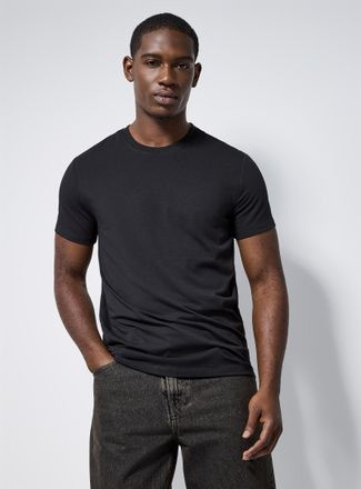 Le 31 Mens Soft stretch jersey T-shirt Muscle fit