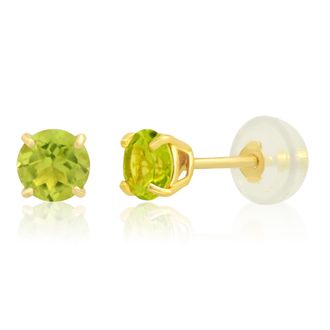 MAX + STONE 14k Yellow or White Gold 4mm Round Stud Earrings