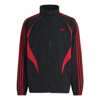adidas Street M Track Top Asia Sizing Black Red KX0819