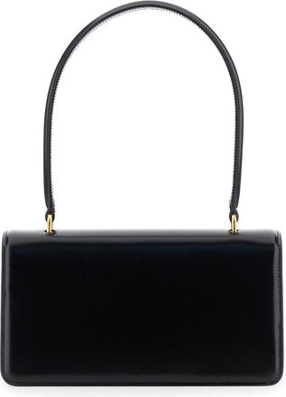 Valentino Garavani Womens Black Shoulder Strap With Vlogo Plaque Calf Bags