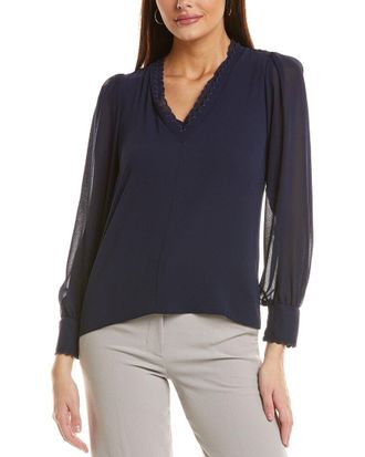 CeCe by Cynthia Steffe Cece Scallop Trim Blouse