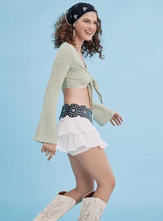 Simons Womens Eyelet disc wide belt