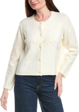 CeCe by Cynthia Steffe Knit Flower Cardigan