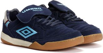 Umbro Unisex Speciali TR Suede Dark Navy/Vista Blue/White Sand Trainers - Size UK 10
