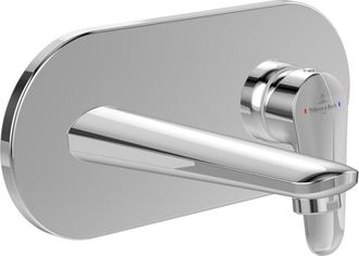 Villeroy & Boch Villeroy Et Boch O.novo Start Mezclador De Lavabo De Pared Con Vaciador Push Open Cromo