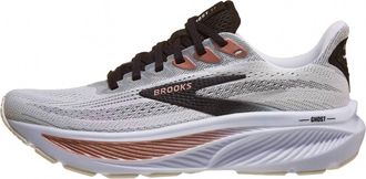 Brooks Womens Ghost 17 Sneaker In White/black/rose Gold