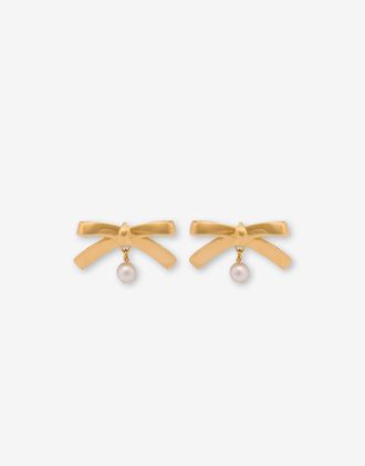 Moschino Metal earrings with pearl - Gold
