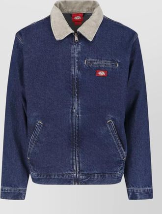 Dickies coat contrast collar front and side pockets