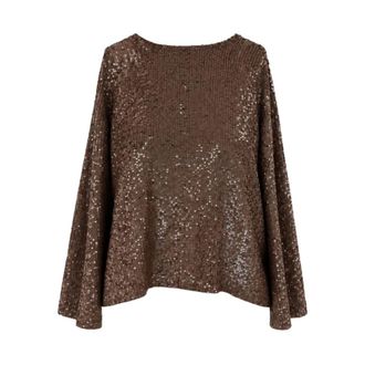 P.A.R.O.S.H. P.a.r.o.s.h. - Trui met ronde hals - Dames - Truien - Bruin - Maat: M