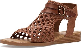 Blowfish Anuella Strappy Sandals Womens Sandals Cognac : 6.5 M, Faux Leather