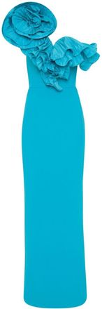 Rebecca Vallance Ella gown - women - Polyester/Elastane - 16 - Blue