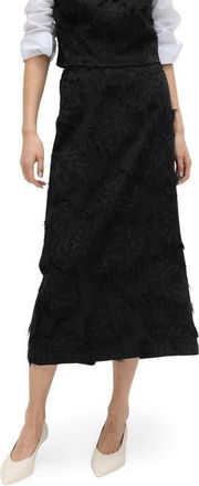 M&S Collection Tufted Jacquard Skirt in Black at Nordstrom, Size 14