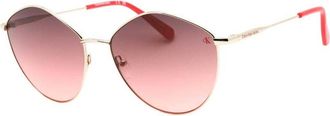 Calvin Klein Womens/Ladies Gradient Sunglasses (Gold/Pink) Metal - One Size