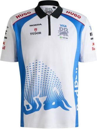 HUGO BOSS x VCARB fanwear polo shirt with degradé bull motif