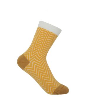 Peper Harow Zigzag Womens Socks - Yellow
